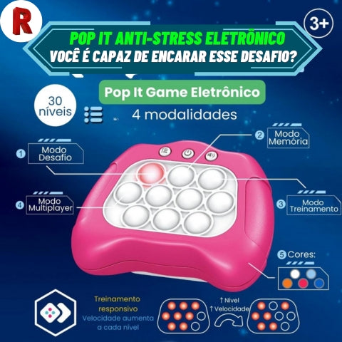 Pop It Eletrônico™ - Game Anti Estresse (Lançamento 2023)
